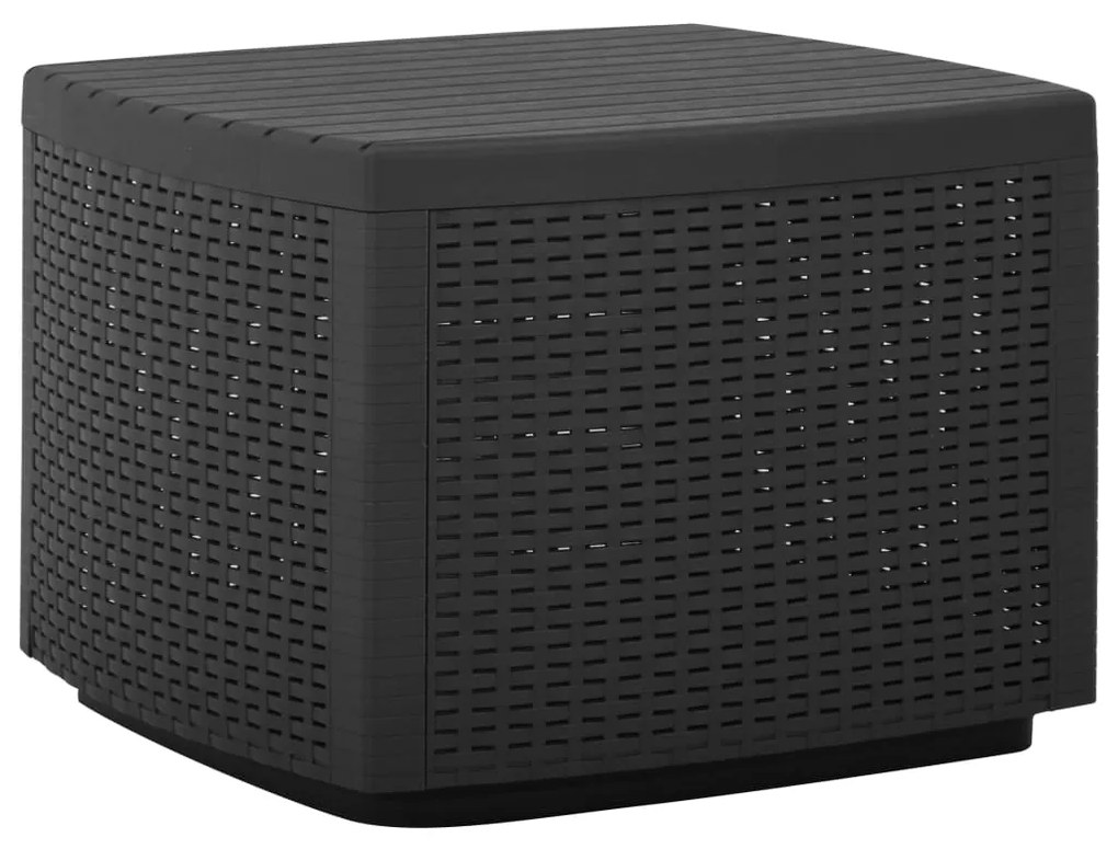 315857 vidaXL Mesa de jardim 53x53x40 cm plástico cinzento