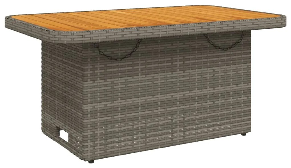 2 pcs conjunto sofás de jardim c/ almofadões vime PE cinzento