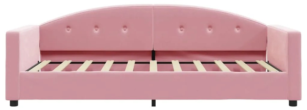 Sofá-cama 80x200 cm veludo rosa