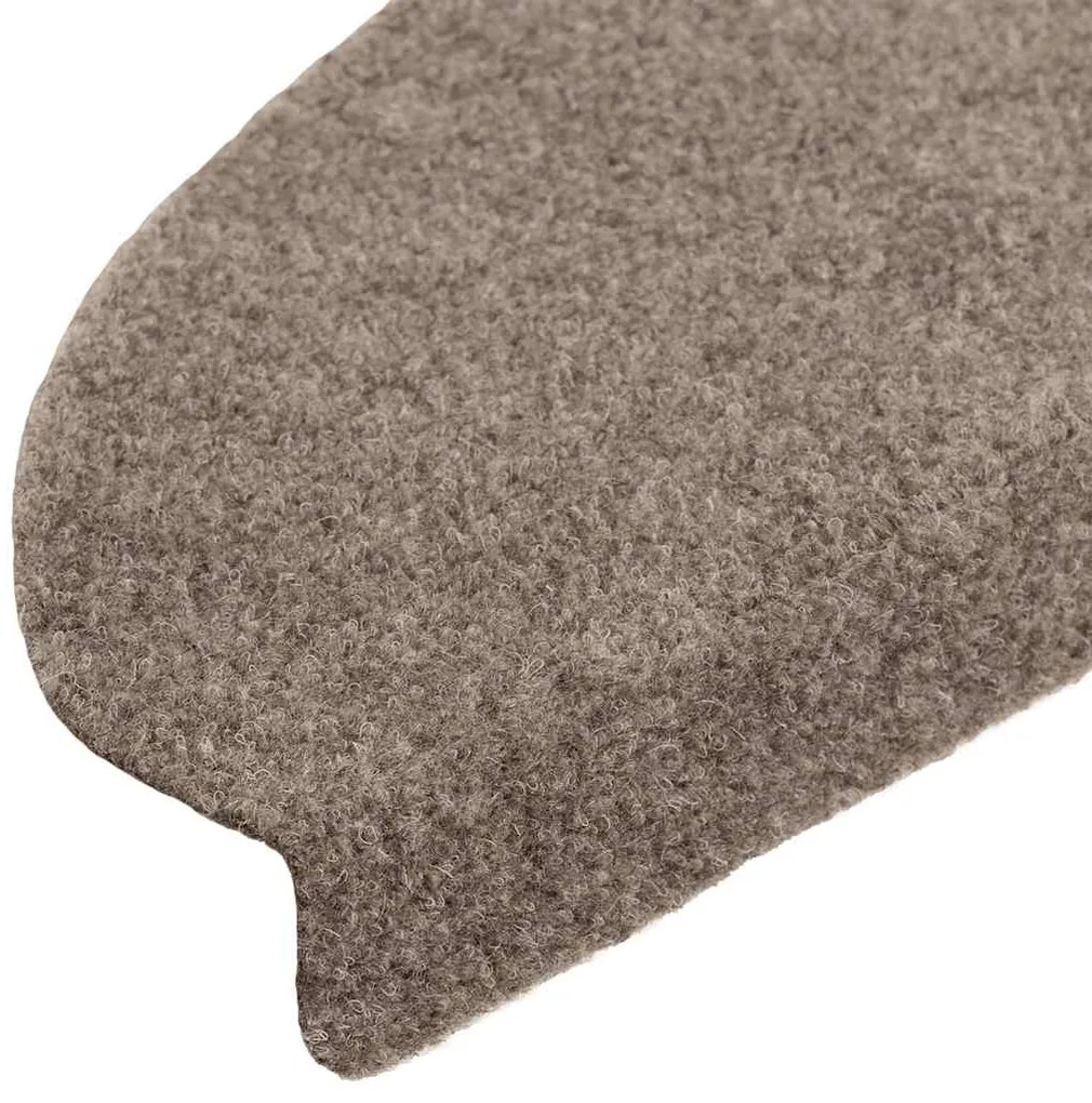 Tapetes de escada autoadesivos 10 pcs 65x21x4 cm agulhado creme