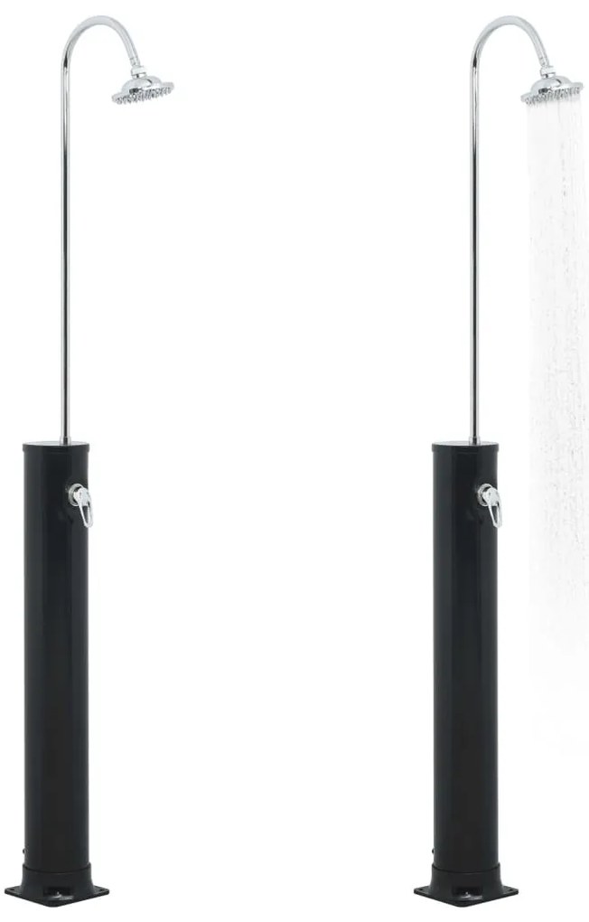 Chuveiro solar 214 cm 20 L preto