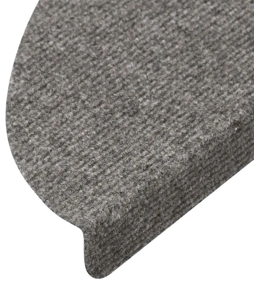 Tapetes de escada adesivos 30 pcs 56x17x3 cm cinzento