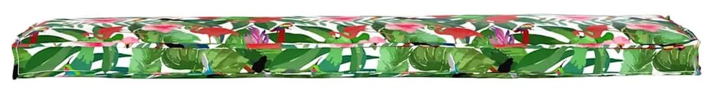 Almofada de Palete para Banco Selva Tropical 180x40x8 cm Tecido Oxford