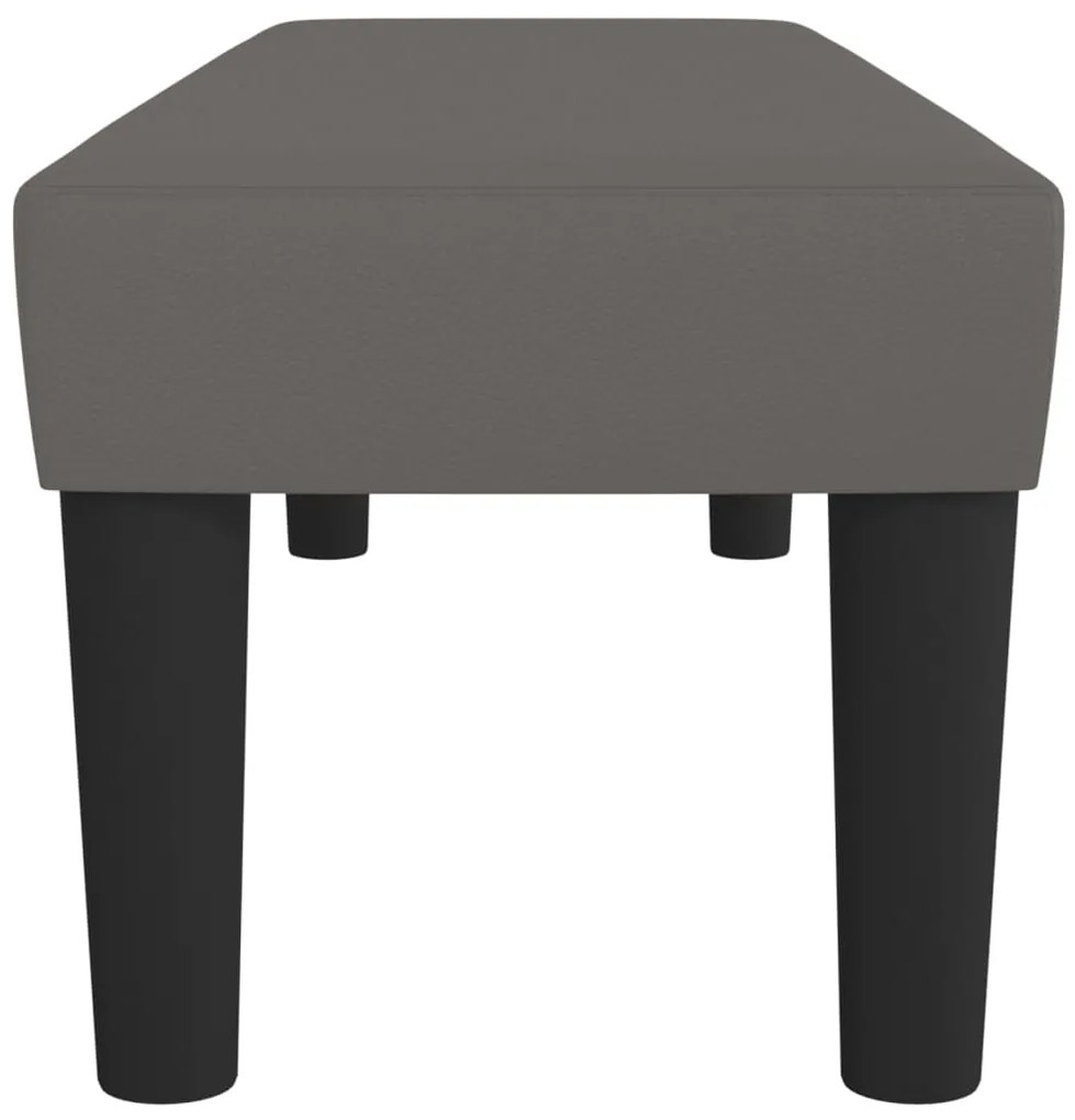 Banco 100x30x30 cm couro artificial cinzento