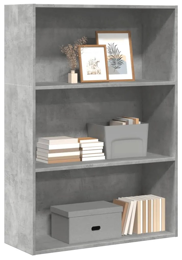 vidaXL Estante 80x30x114 cm derivados de madeira cinzento cimento