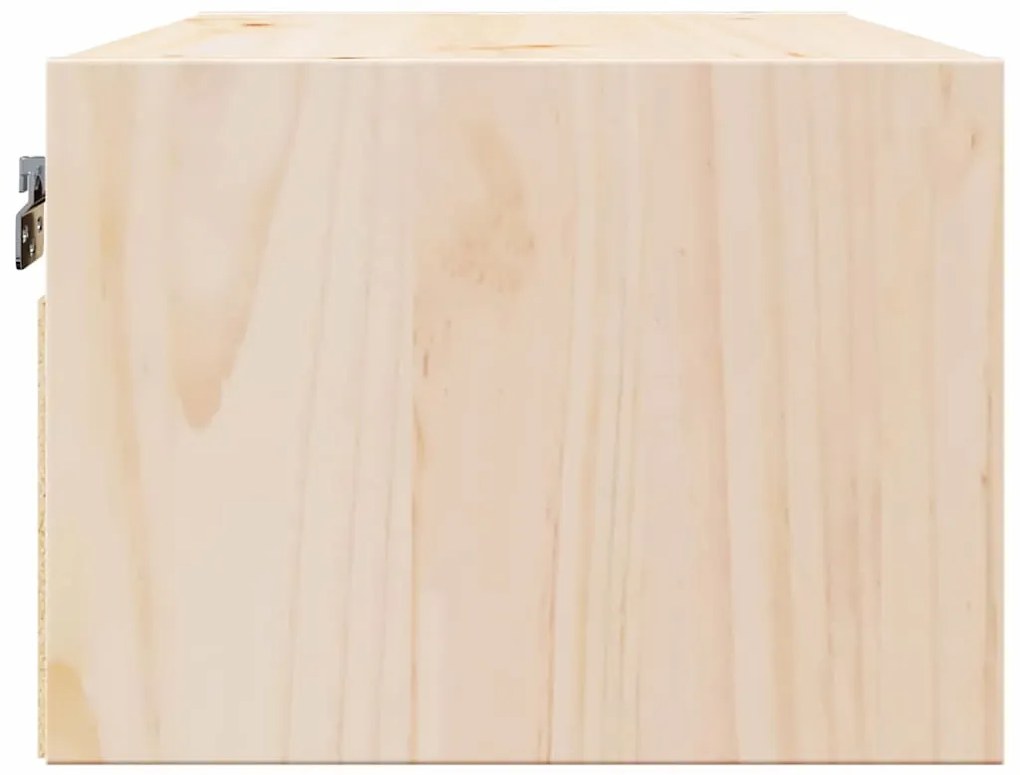Mesa de Cabeceira Montada na Parede com gaveta 2 pcs Castanho