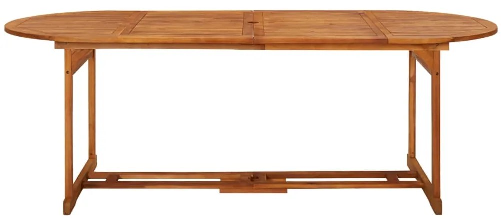 11 pcs conjunto de jantar para jardim 220x90x75cm acácia maciça