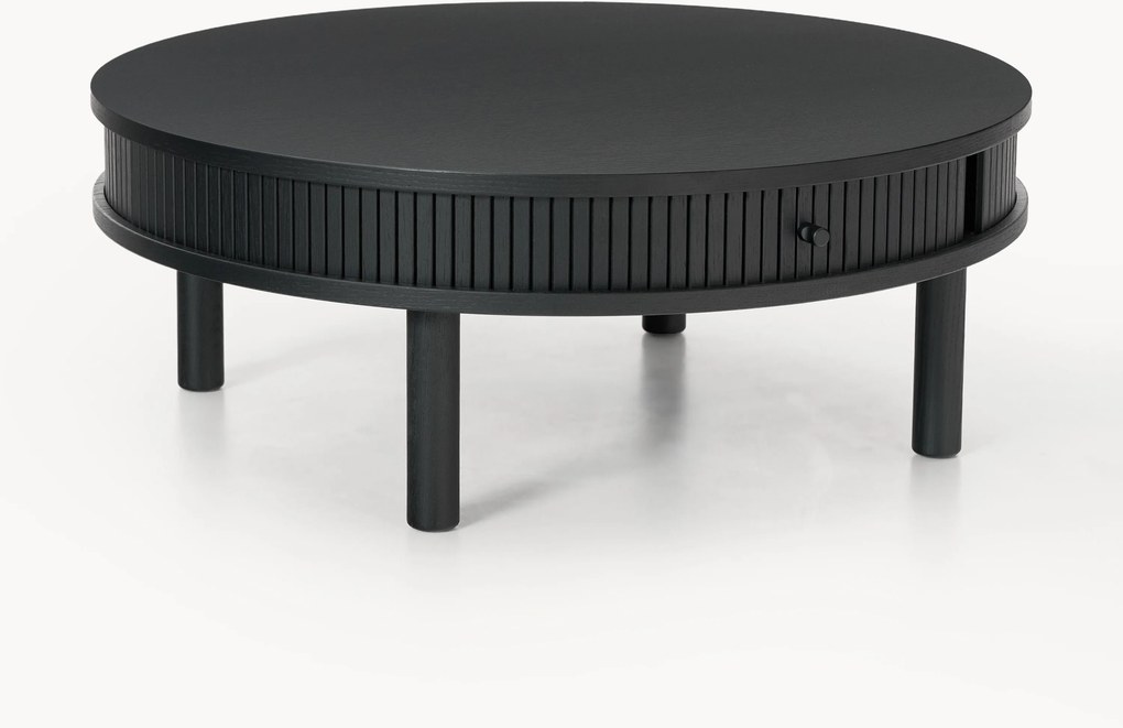 Mesa de centro com frente canelada Calary, Ø 80 cm