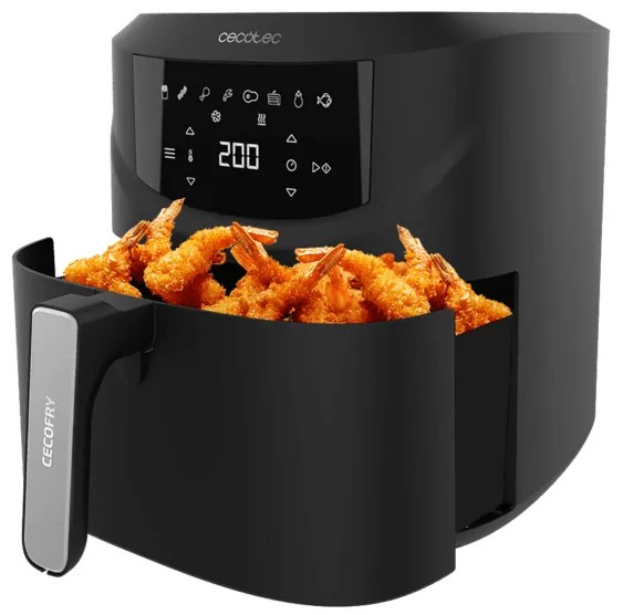 Fritadeira sem óleo Cecotec capacidade de 7,6 L Cecofry Absolute 7600 airfryer dietética digital e compacta sem óleo, com tecnologia PerfectCook