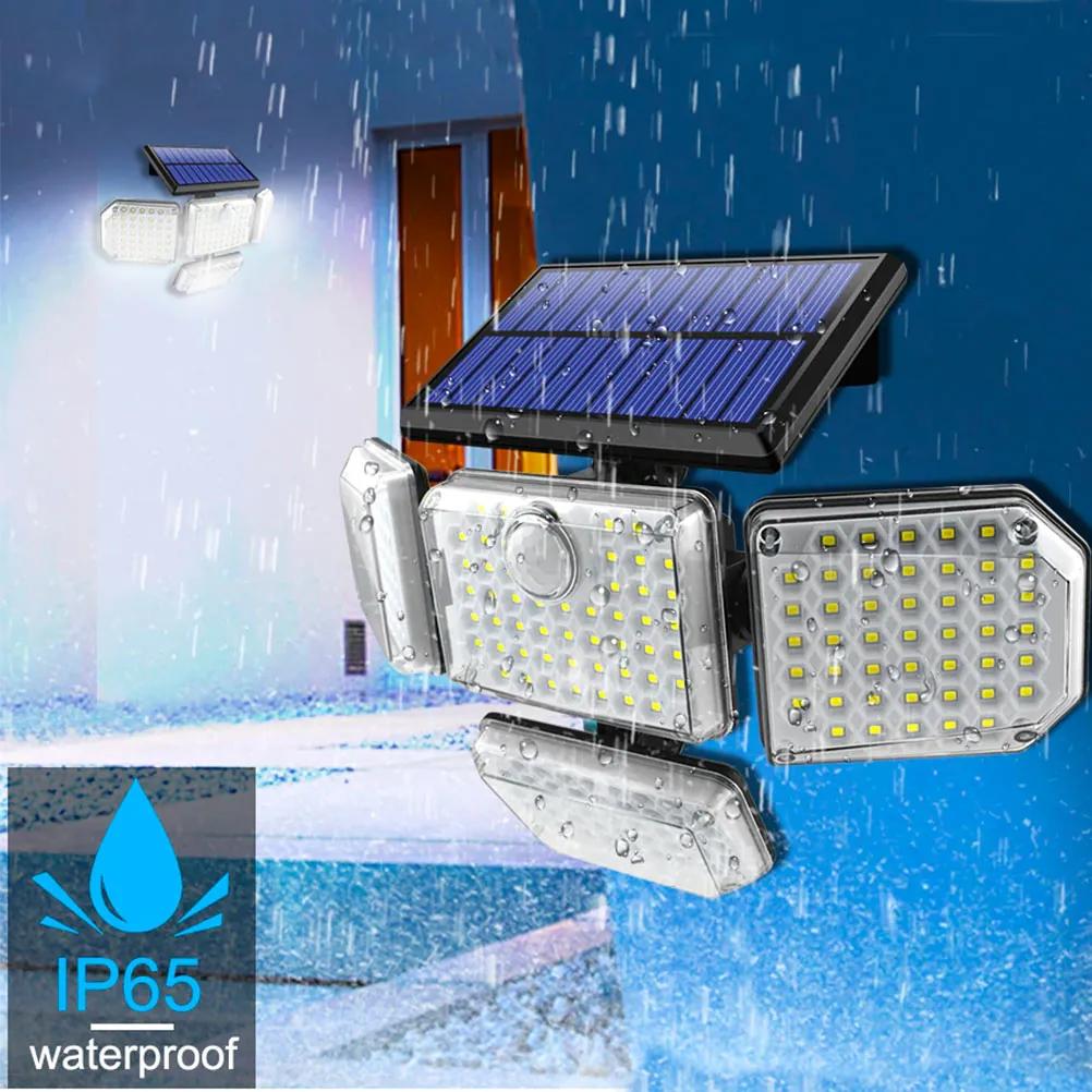 Foco Solar LED 182 Leds Exterior + Sensor Movimento + Controlo Remoto