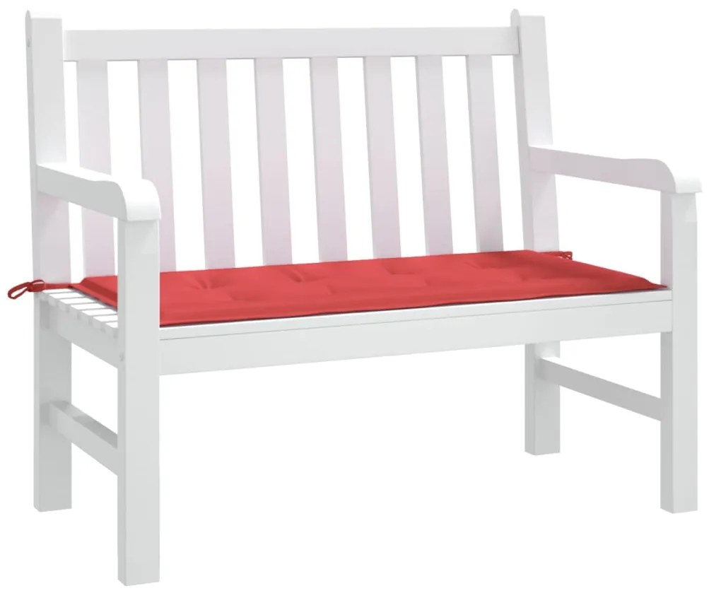Almofadão p/ banco de jardim 100x50x3cm tecido oxford vermelho