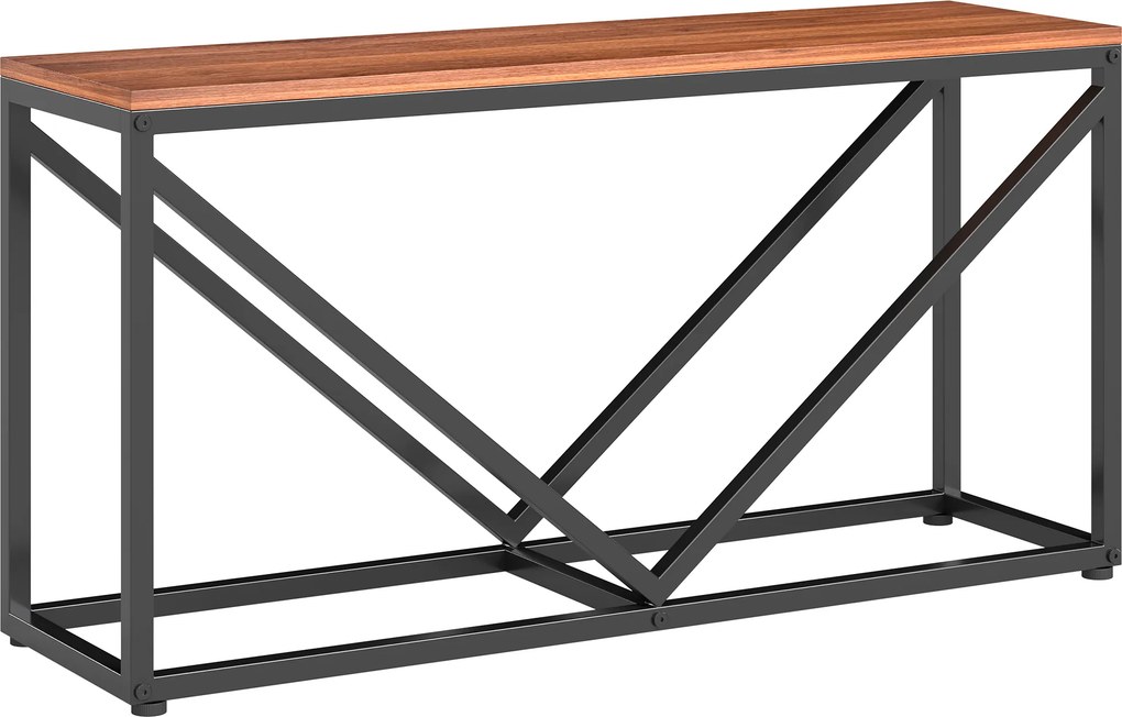 Outsunny Estante de Lenha 2-em-1 para interior 98 x 28 x 50 cm prateleira elevada para lenha com divisória mesa auxiliar | Aosom Portugal