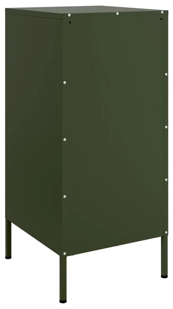 Aparadores 2 pcs 36x39x79 cm aço verde-azeitona