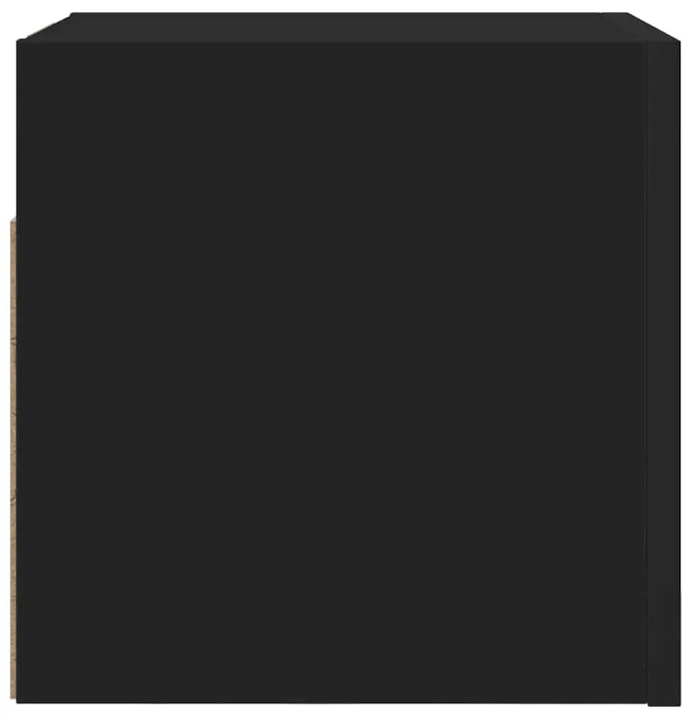 Móvel de TV de parede 2 pcs 30,5x30x30 cm preto