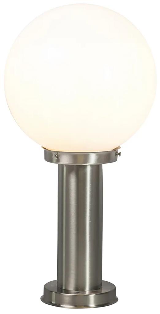 LED Poste de iluminação exterior inteligente em aço inoxidável 50 cm com WiFi A60 - Sfera Moderno