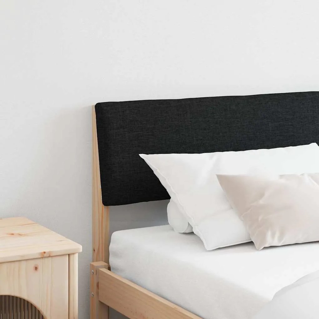 vidaXL Cabeceira estofada Preto 180 cm Madeira de Pinheiro Sólida