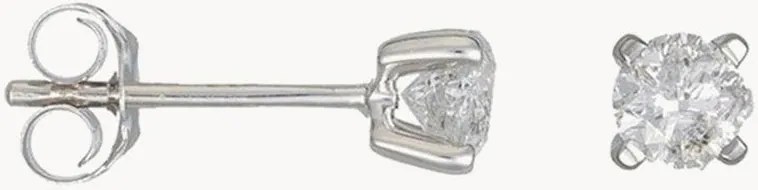Brincos em ouro branco com diamantes Single Diamond