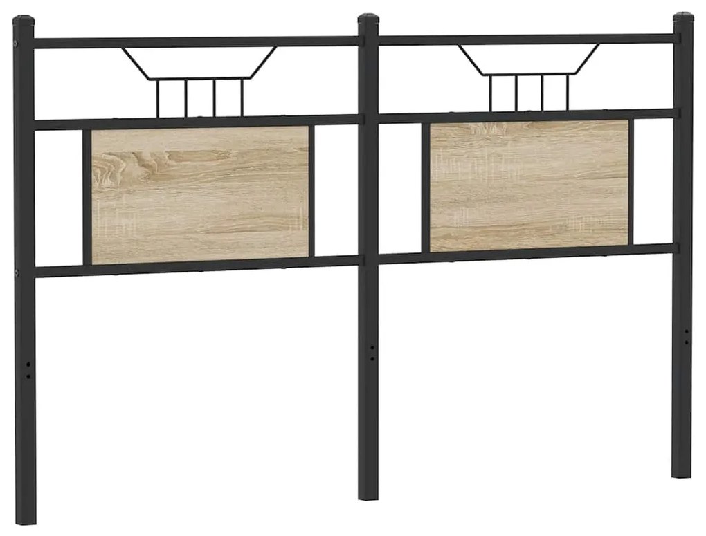 Cabeceira de cama 137 cm derivados madeira/aço carvalho sonoma