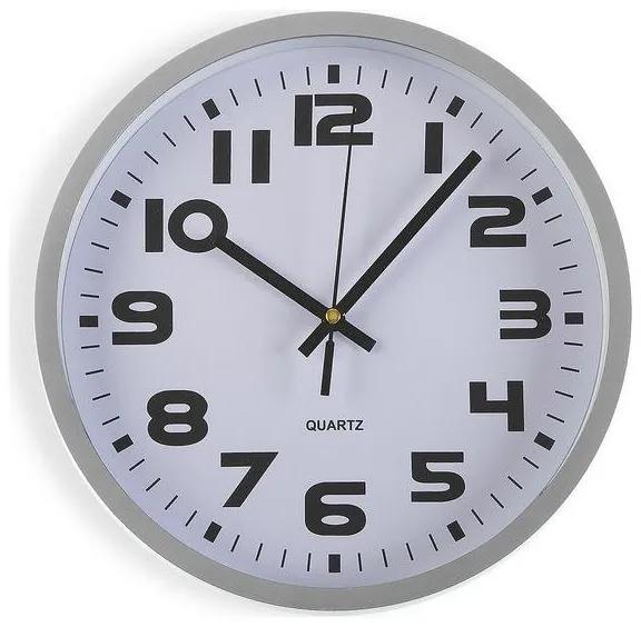 Relógio de Parede Plástico (3,8 x 25 x 25 cm) Prata
