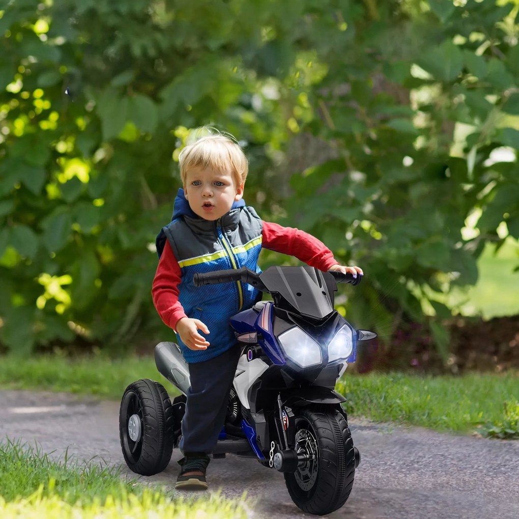 HOMCOM Motocicleta Elétrica Infantil com 3 Rodas Triciclo para Criança