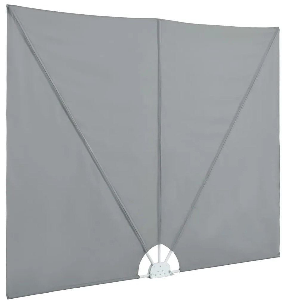 Toldo lateral dobrável para terraço 300x150 cm cinzento