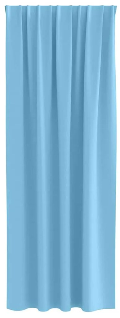 Cortinas com cortinas 2 pcs Azul claro 225 x 140 cm Poliéster