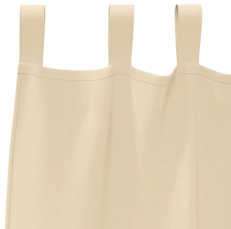 Cortinas com cortinas 2 pcs Creme 260 x 140 cm Poliéster
