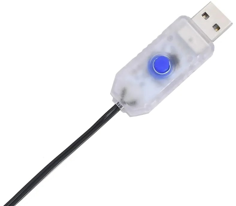 Luzes de Natal silhueta estrela 80 LEDs branco quente