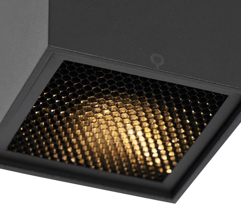LED Foco de design inteligente preto com Wi-Fi GU10 - Qubo Honey Design