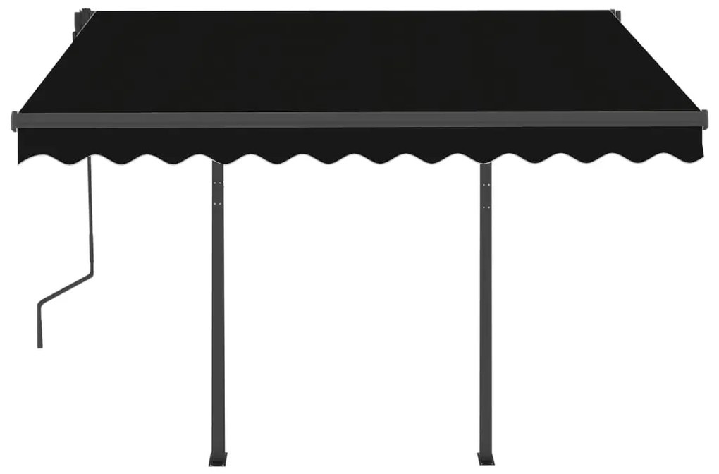 Toldo automático c/ LED e sensor de vento 3x2,5 m antracite