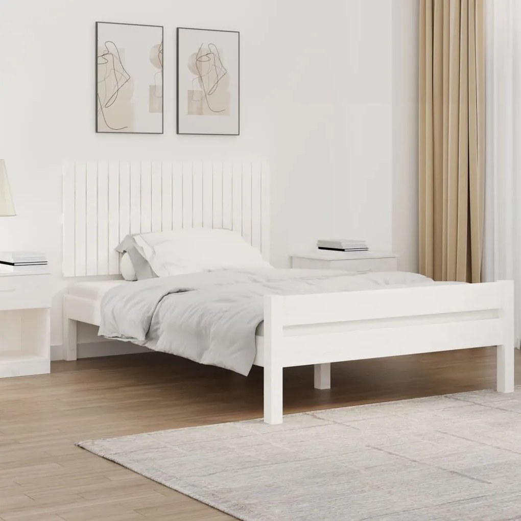 824839 vidaXL Cabeceira de parede 127,5x3x60 cm pinho maciço branco