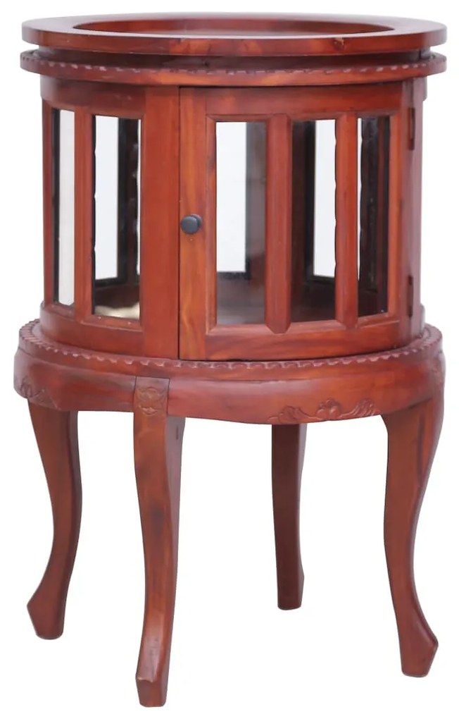 vidaXL Vitrina 50x50x76 cm madeira de mogno maciça castanho