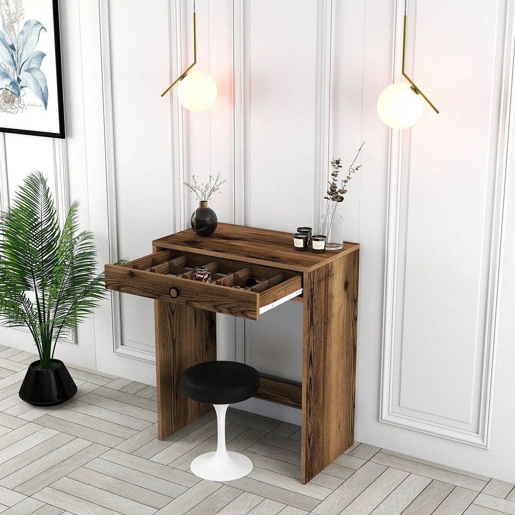 Mesa de Maquilhagem Lizbon – Nogueira – 70x40x84,7 cm