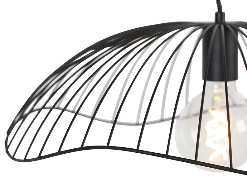 Candeeiro de suspensão design preto 50 cm - Pua Design
