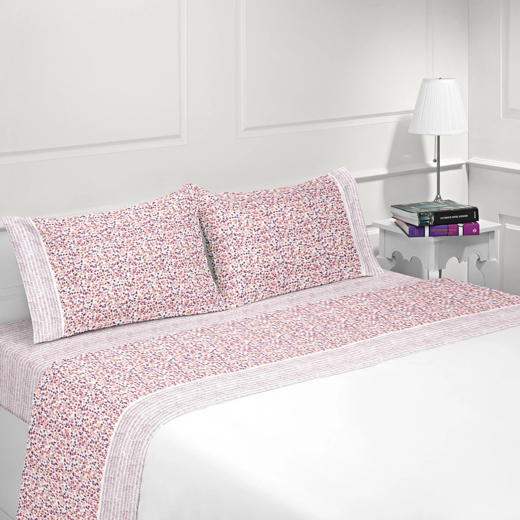 Jogo de lençóis 100% algodão - MILÃO da Casa&Algodão: cama 160cm - 1 lençol superior 240 x 290 cm + 1 lençol capa ajustavel 160 x 200 + 30 cm + 2 fronha almofada 50x70 cm