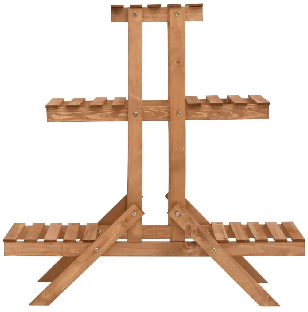 Suporte para plantas 83x25x83 cm madeira de abeto