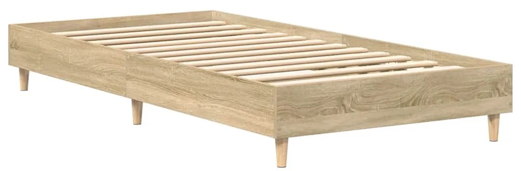 Estrutura cama s/ colchão 100x200 cm carvalho sonoma