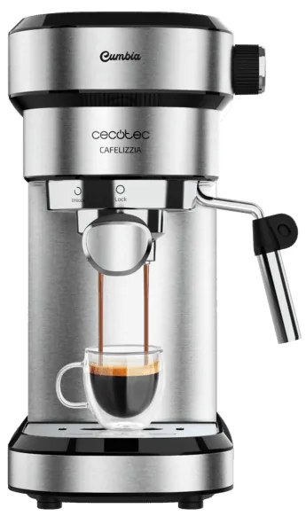 Máquina de café expresso Cafelizzia Steel com 20 bar, termobloco e vaporizador