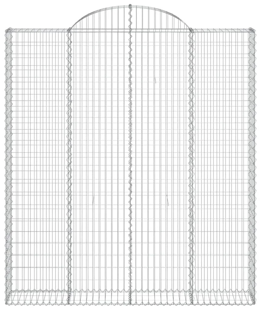 Cestos gabião arqueados 2pcs 200x30x220/240cm ferro galvanizado