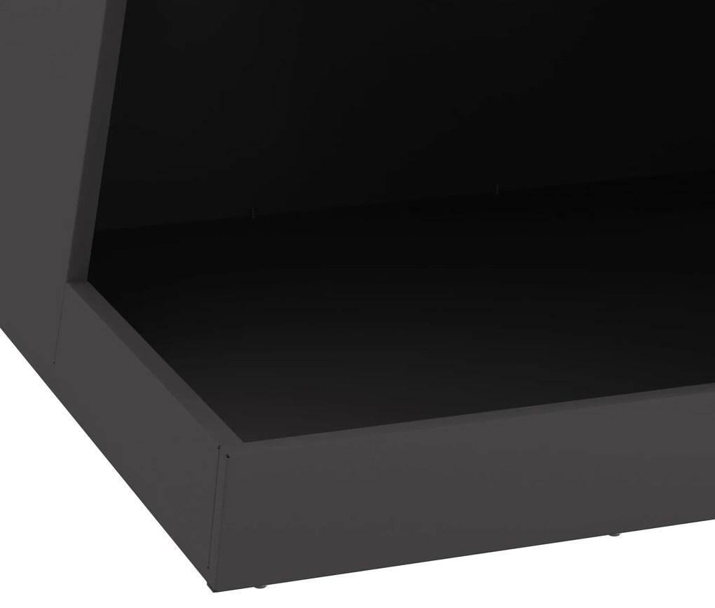Fogareiro vidaXL com Armazenamento de Toras Preto 50x50x100 cm Aço