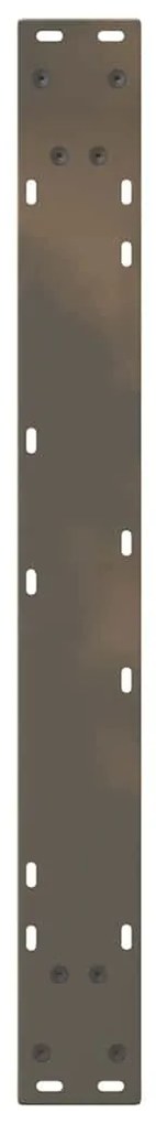 Pés para mesa de jantar 2 peças aço natural 70x(72-73,3) cm aço