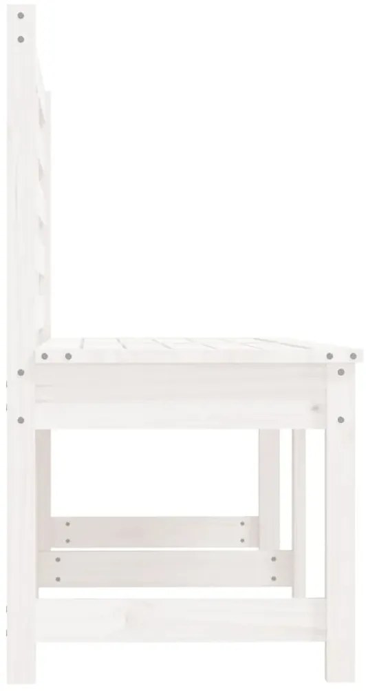 Banco de jardim 157,5 cm madeira de pinho maciça branco