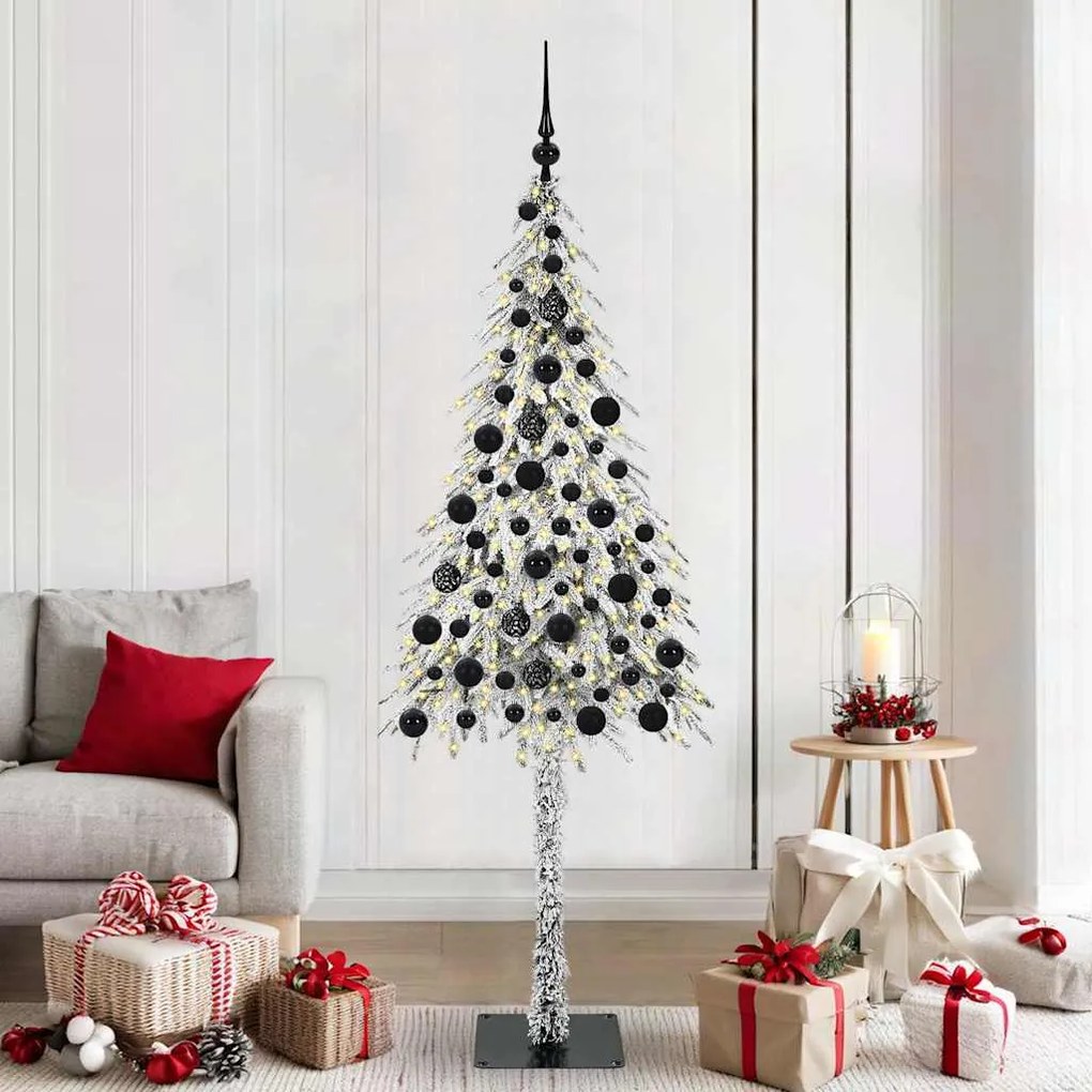 vidaXL Árvore de Natal com 300 LEDs com suporte Branco 180 cm PE e Aço