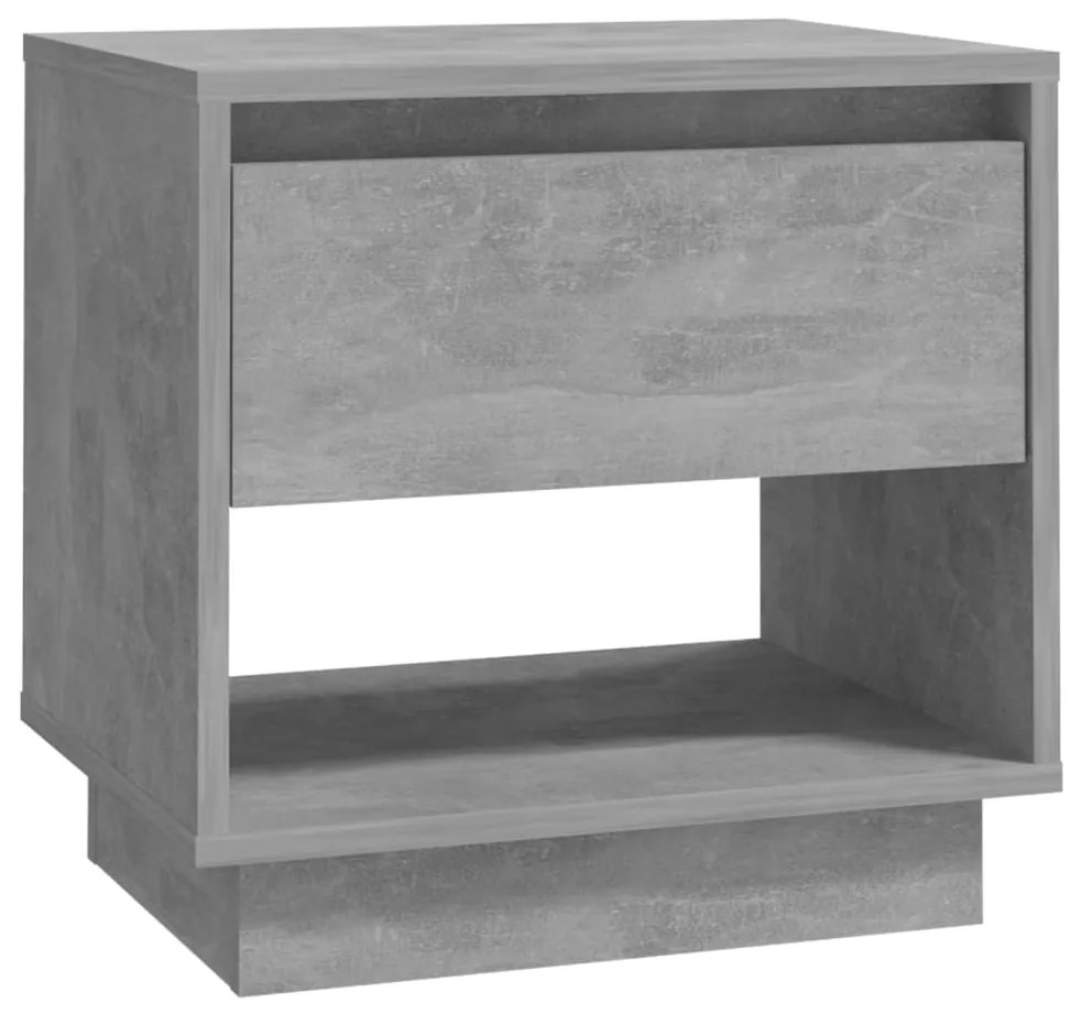 Mesas cabeceira 2pcs 45x34x44cm derivados madeira cinza-cimento