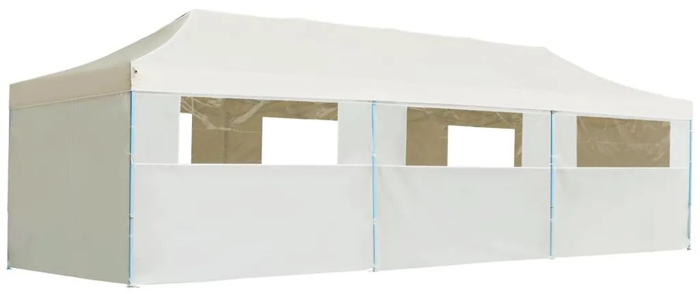 vidaXL Tenda para festas pop-up dobrável c/ 8 paredes 3x9 m creme