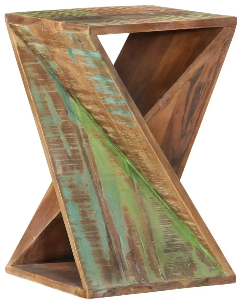 Mesa de apoio 35x35x55 cm madeira recuperada maciça