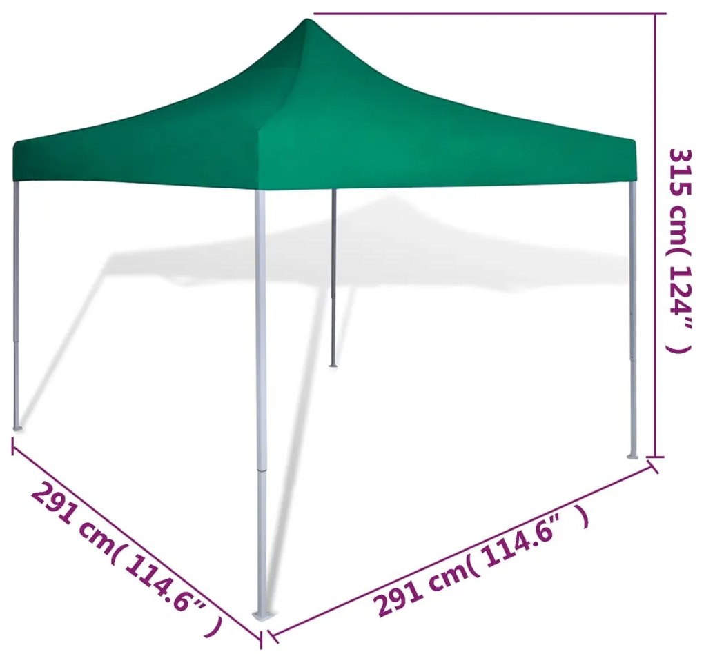 Tenda dobrável 3 x 3 m verde