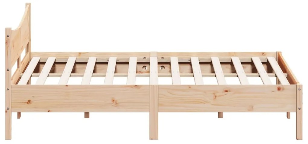 Cama sem colchão 200x200 cm madeira de pinho maciça