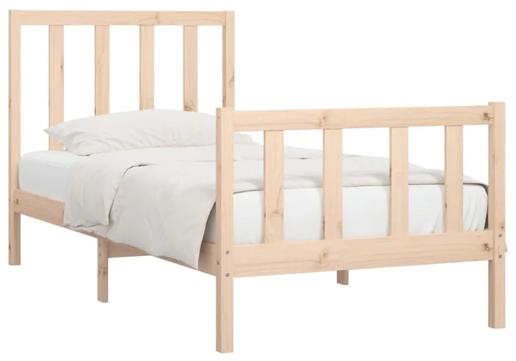 Estrutura de cama solteiro 90x190 cm madeira maciça