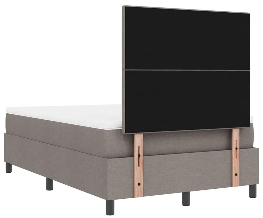 Cama Box Spring com Colchão Taupe Casal Pequena Tecido